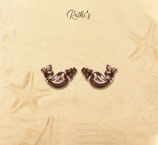 Lord Ganesh Design Coconut Shell Earring