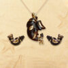 Lord Ganesh Design Coconut Shell Necklace