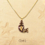 22k Gold Pure Shonko Shaped Coconut Shell Pendant