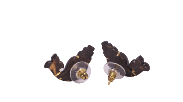 Back side Shankh Shaped Coconut Shell Earring