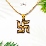 Coconut Shell Swastik Design Pendant