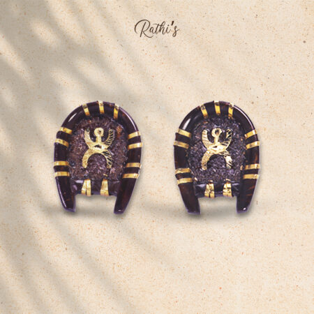 Kulo Shaped Coconut Shell Earrings