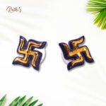 Swastika pattern Coconut Shell Earrings