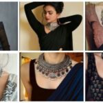 what jewellery to wear with black saree​
